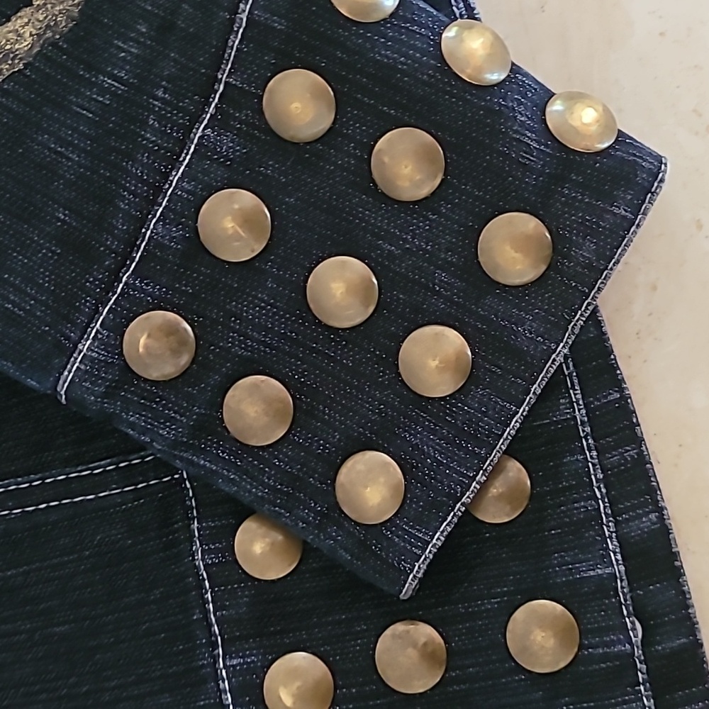 Vintage Denim Studded Jacket - Picture 16 of 16